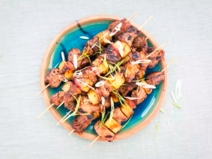 pineapple pork skewers