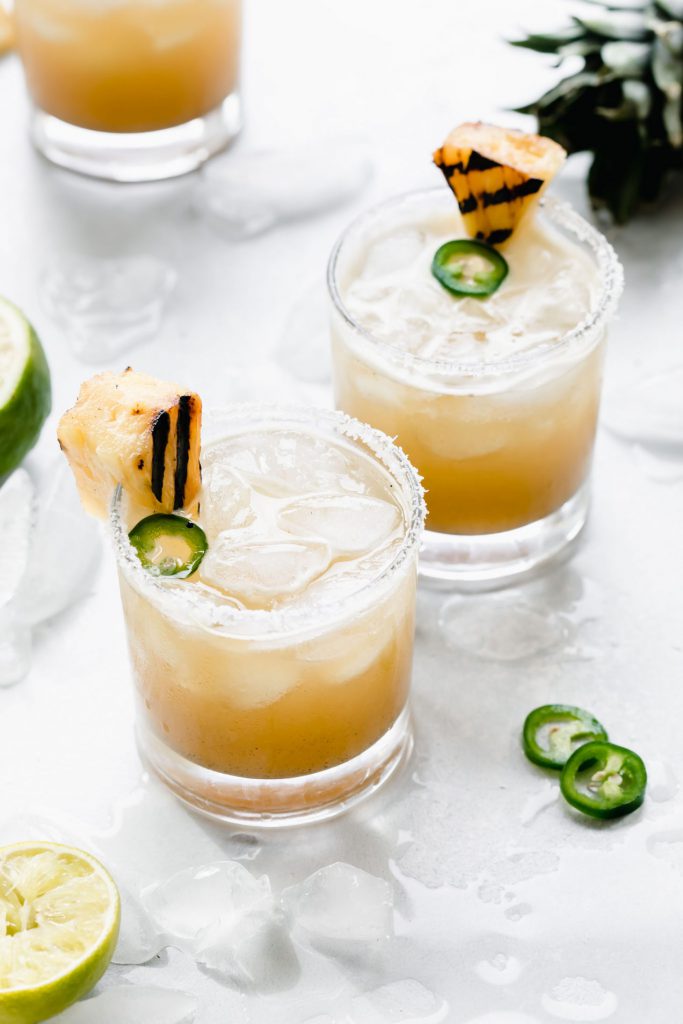 Fourth of July Grilled Pineapple Margaritas