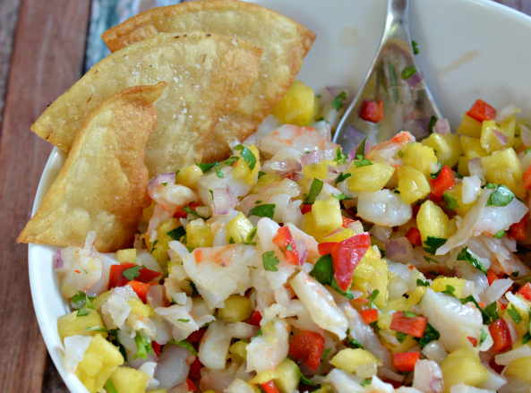 pineapple and shrimp salsa