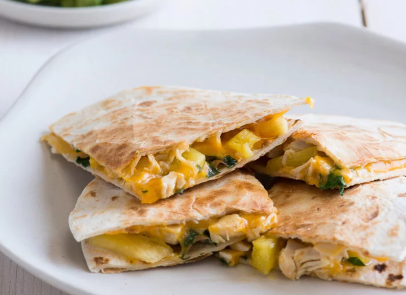 Pineapple chicken quesadillas