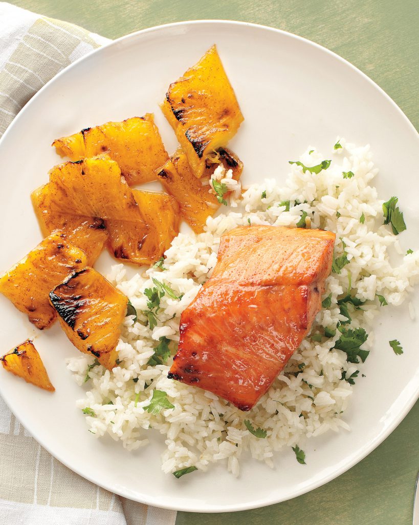 broiled salmon with pineapple for valentine's day