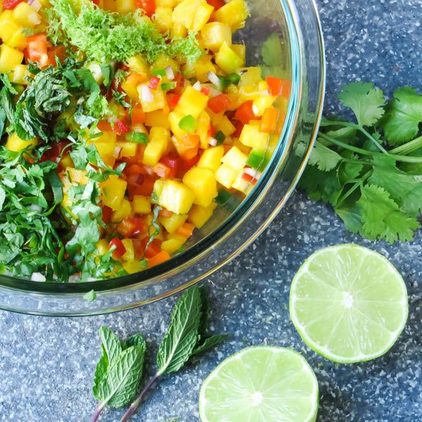 spring pineapple mango salsa