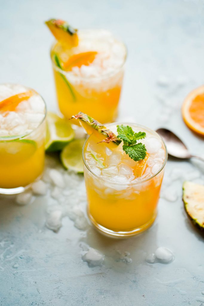 pineapple rum ginger beer cocktail