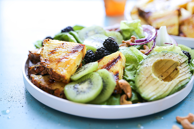 charred pineapple salad