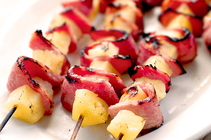 After-School Snacks Pineapple Ham Kabobs