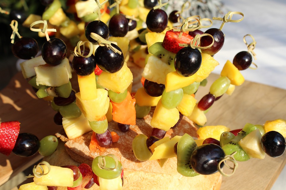 pumpkin fruit skewer