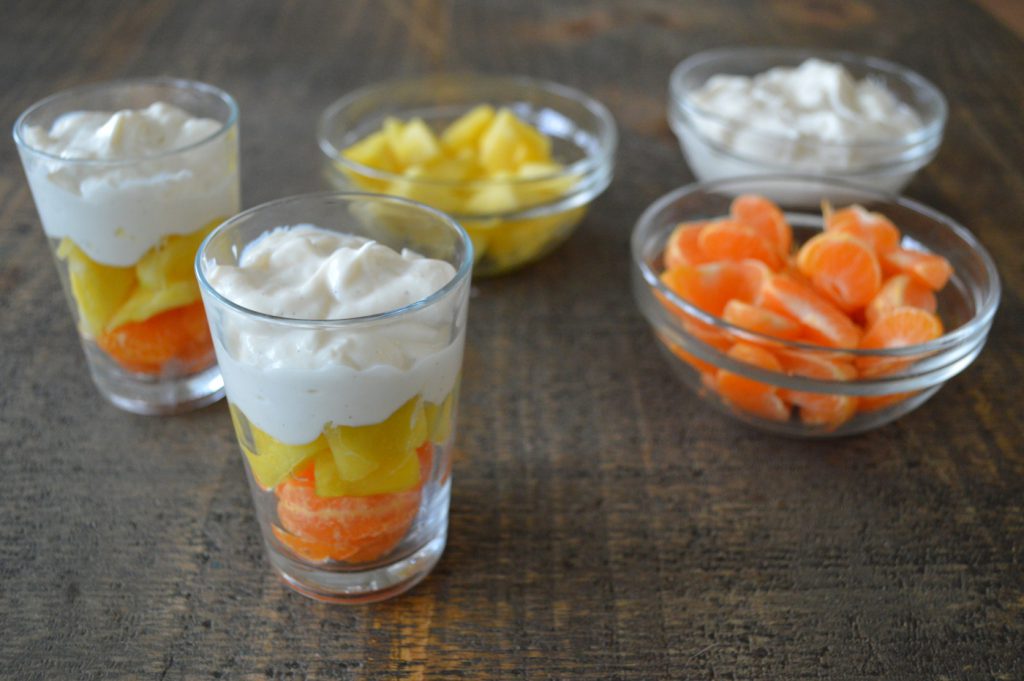 pineapple orange fruit parfait