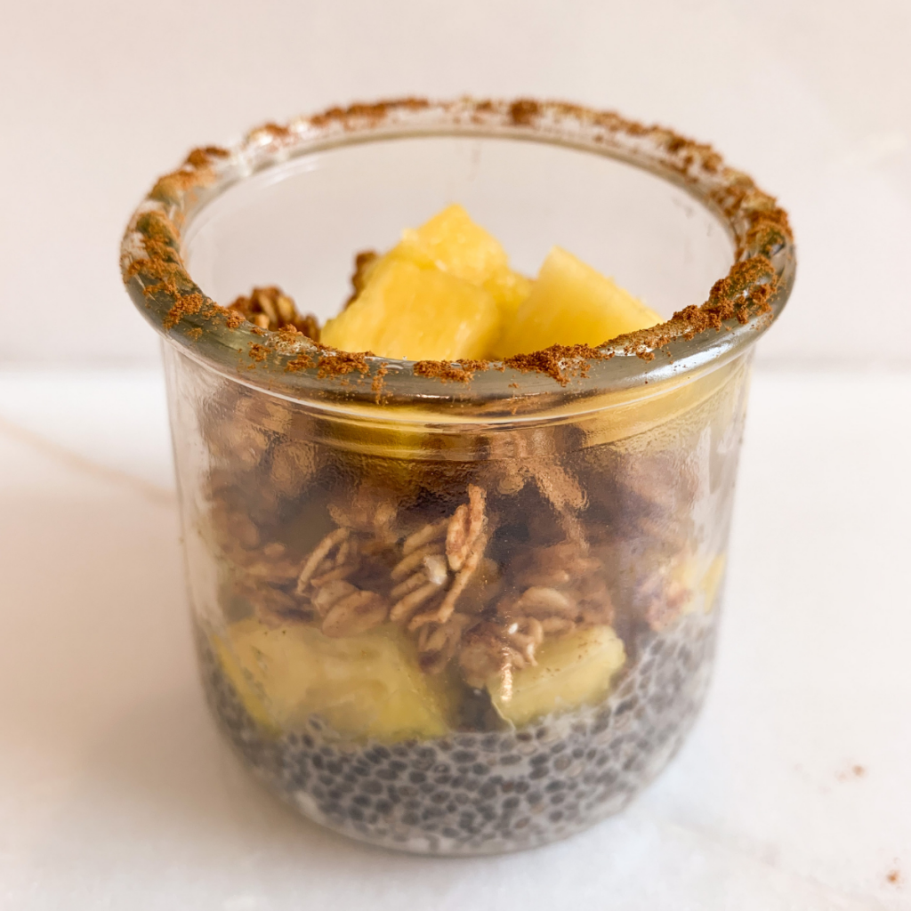 Healthy pineapple chia pudding