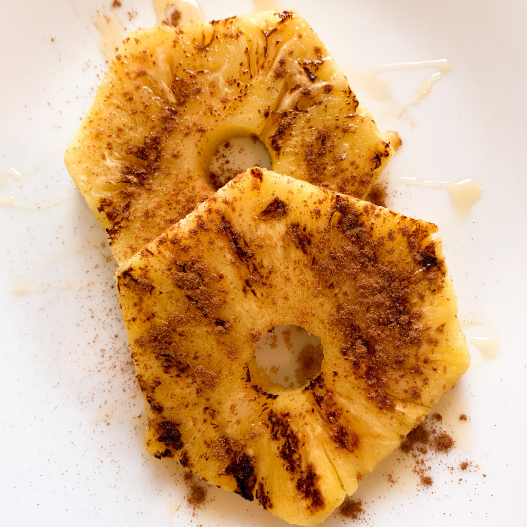 Healthy grilled pineapple
