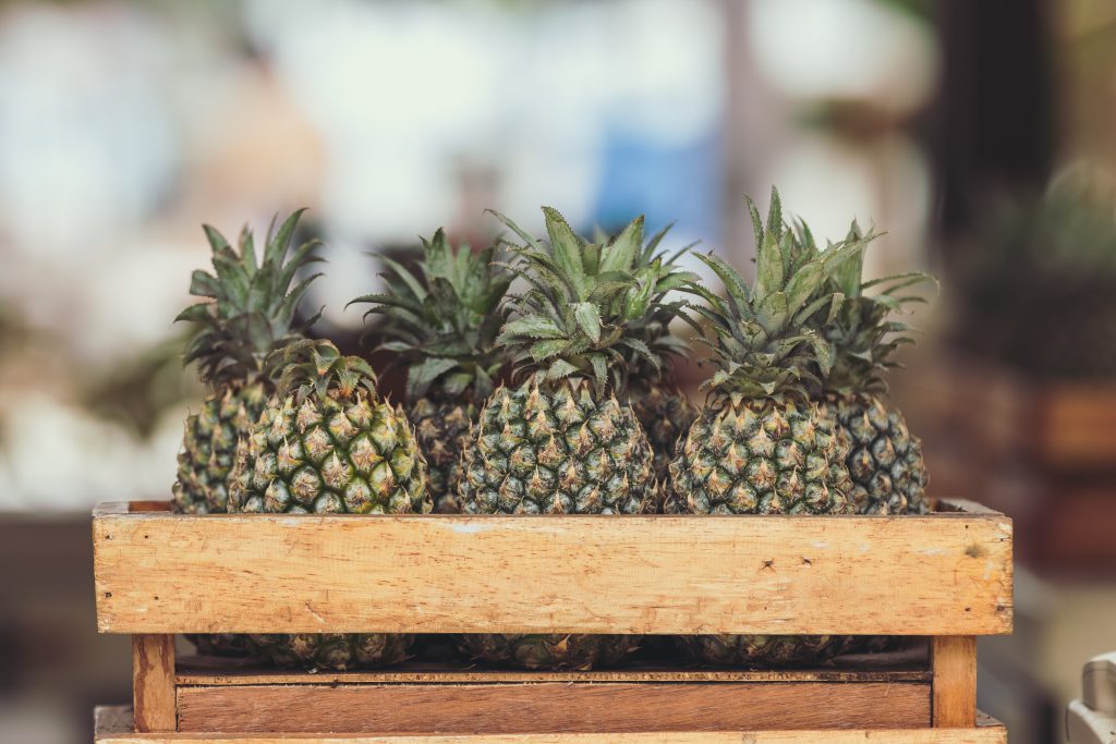 Ready to Be Cut Pineapples