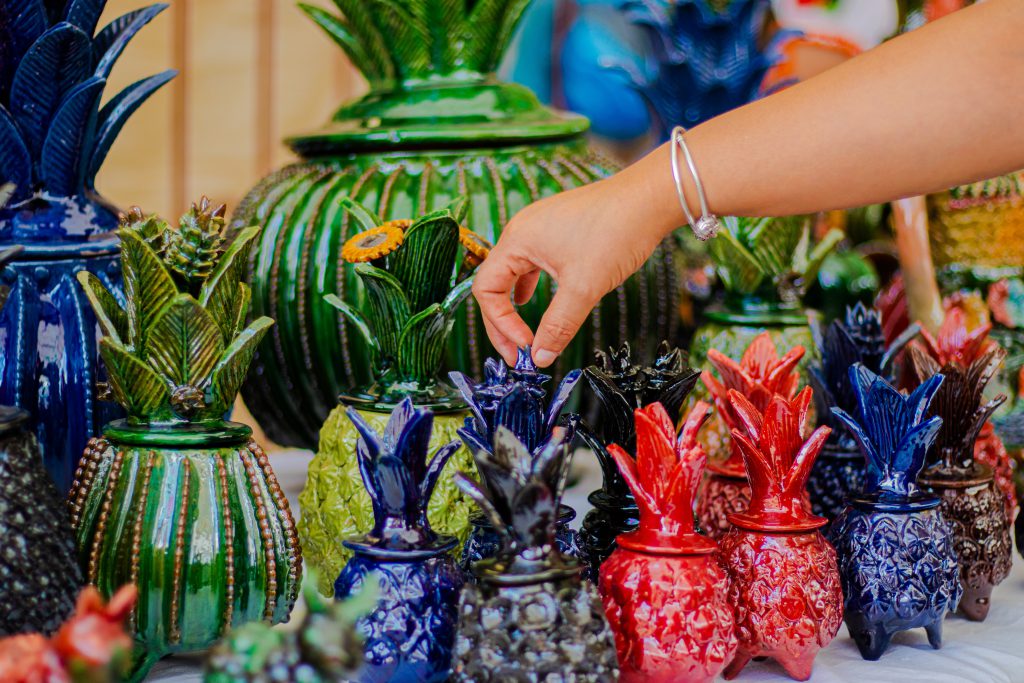 Colorful Ceramic Pineapples