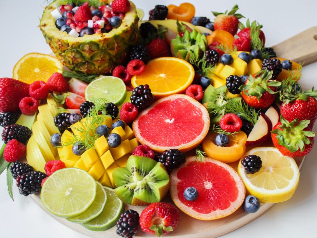 assorted fruit on a tray