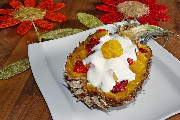 Pineapple Romanoff platter