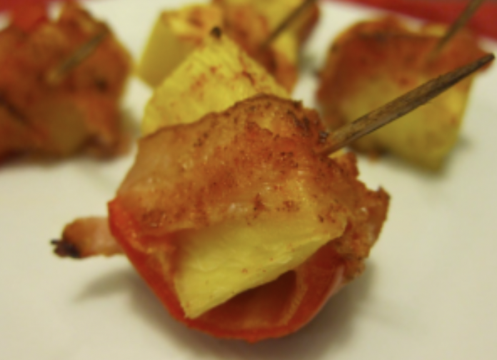 bacon wrapped pineapple