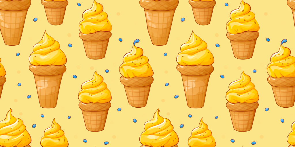 pineapple soft serve drawing