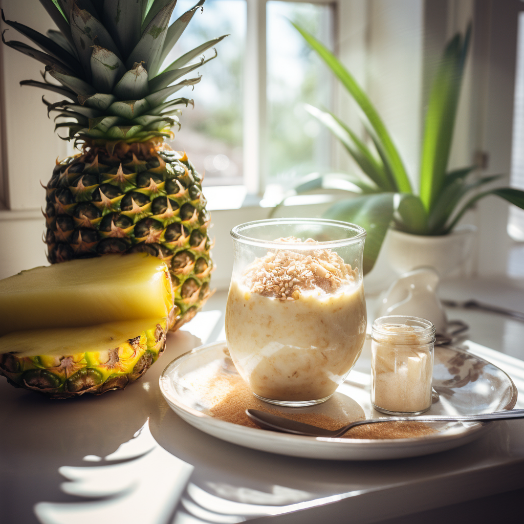 overnight oats made with chestnut hill farms perfect pineapple