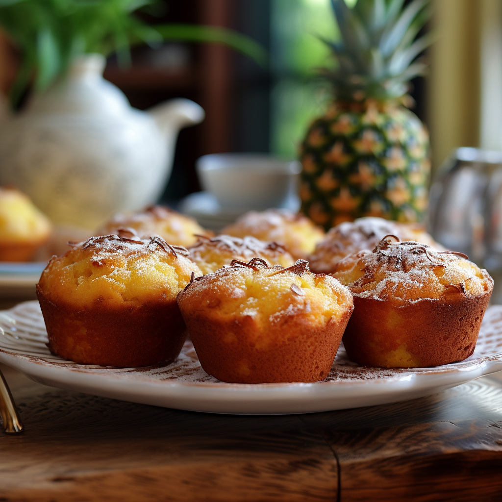 pineapple muffins for morning and lunch