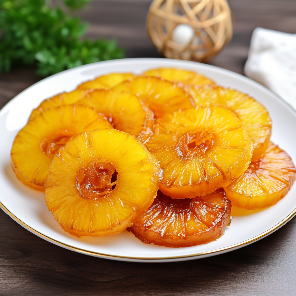 healthy tasty candied pineapple treat
