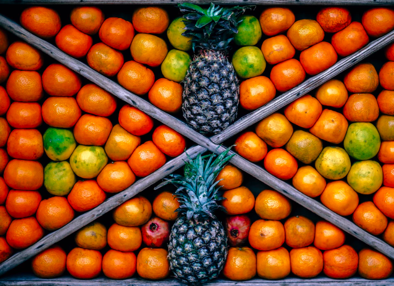 colorful healthy foods new year